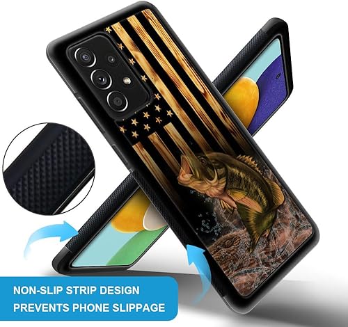 Miniatura 3 de DJSOK Funda compatible con Samsung Galaxy A53 5G, diseño con patrón de parachoques trasero, esquinas reforzadas antiarañazos, caver de TPU suave,