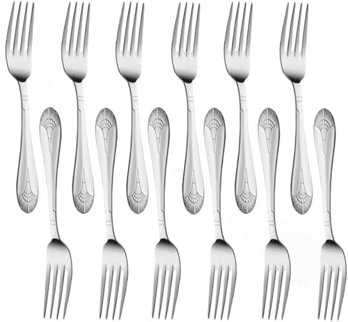 Miniatura 8 de TrueCraftware  Juego de 12 cubiertos  Tenedor de ensalada Elizabeth acero inoxidable 1810 apto para lavavajillas