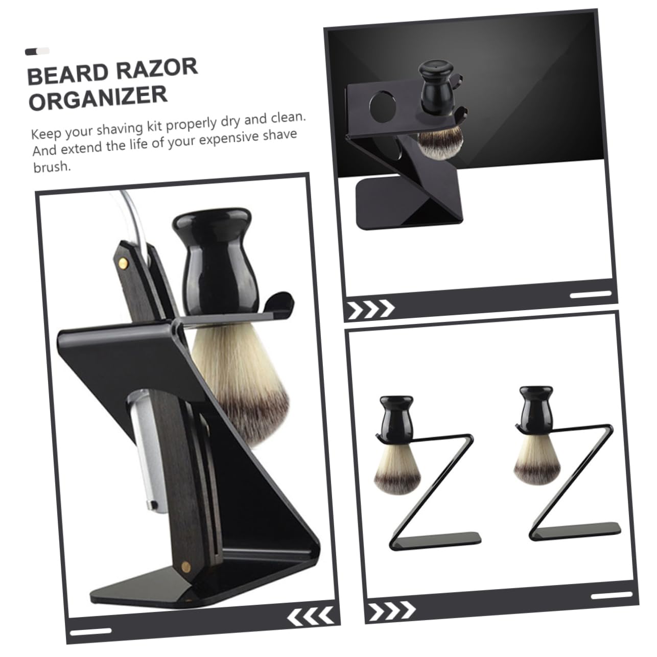 DOITOOL Razor Organizer Shaving Razor Stand Organizer Luxury Shaving Experience