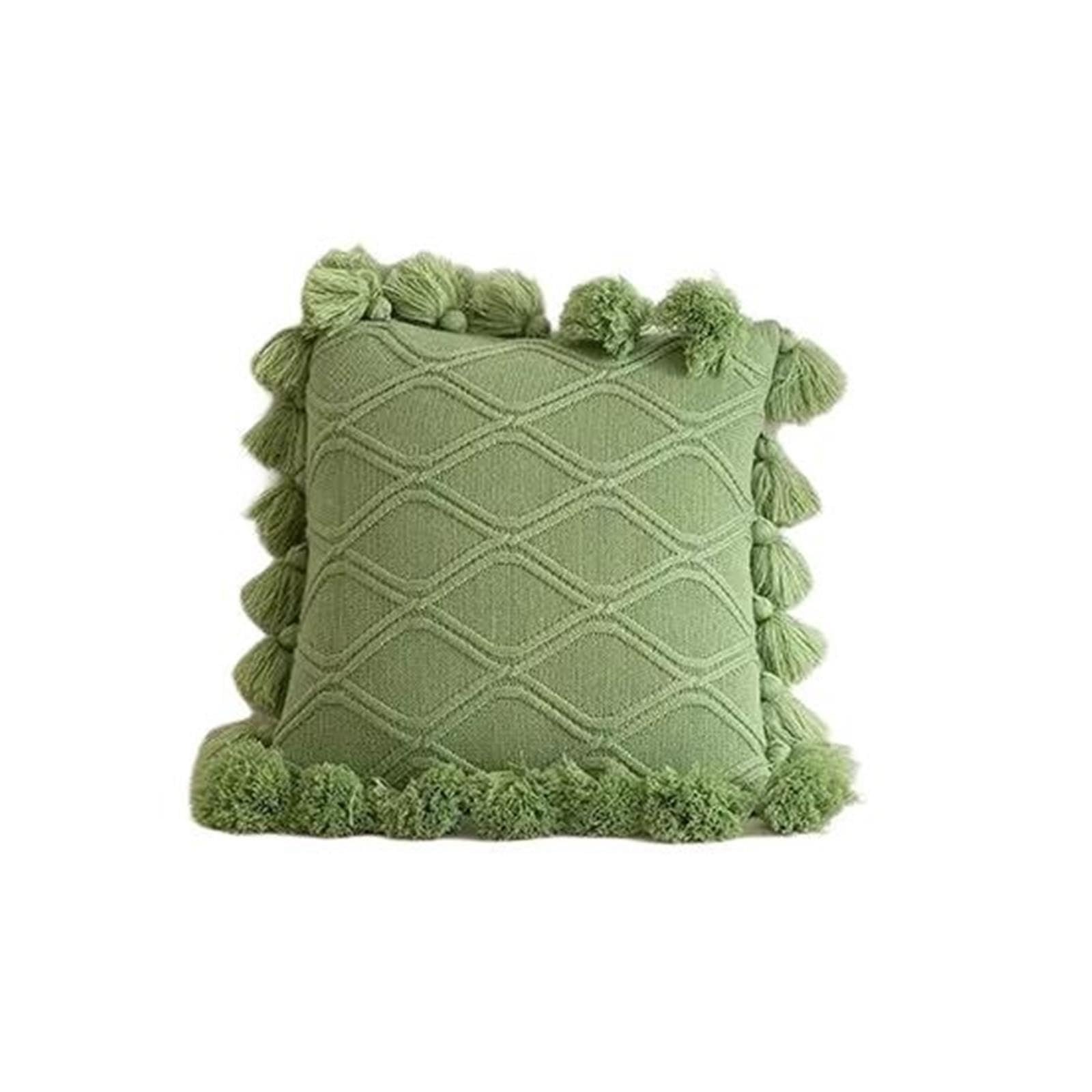 Gestricktes Rüschenkissen, Dekoratives Kissen for Zu Hause