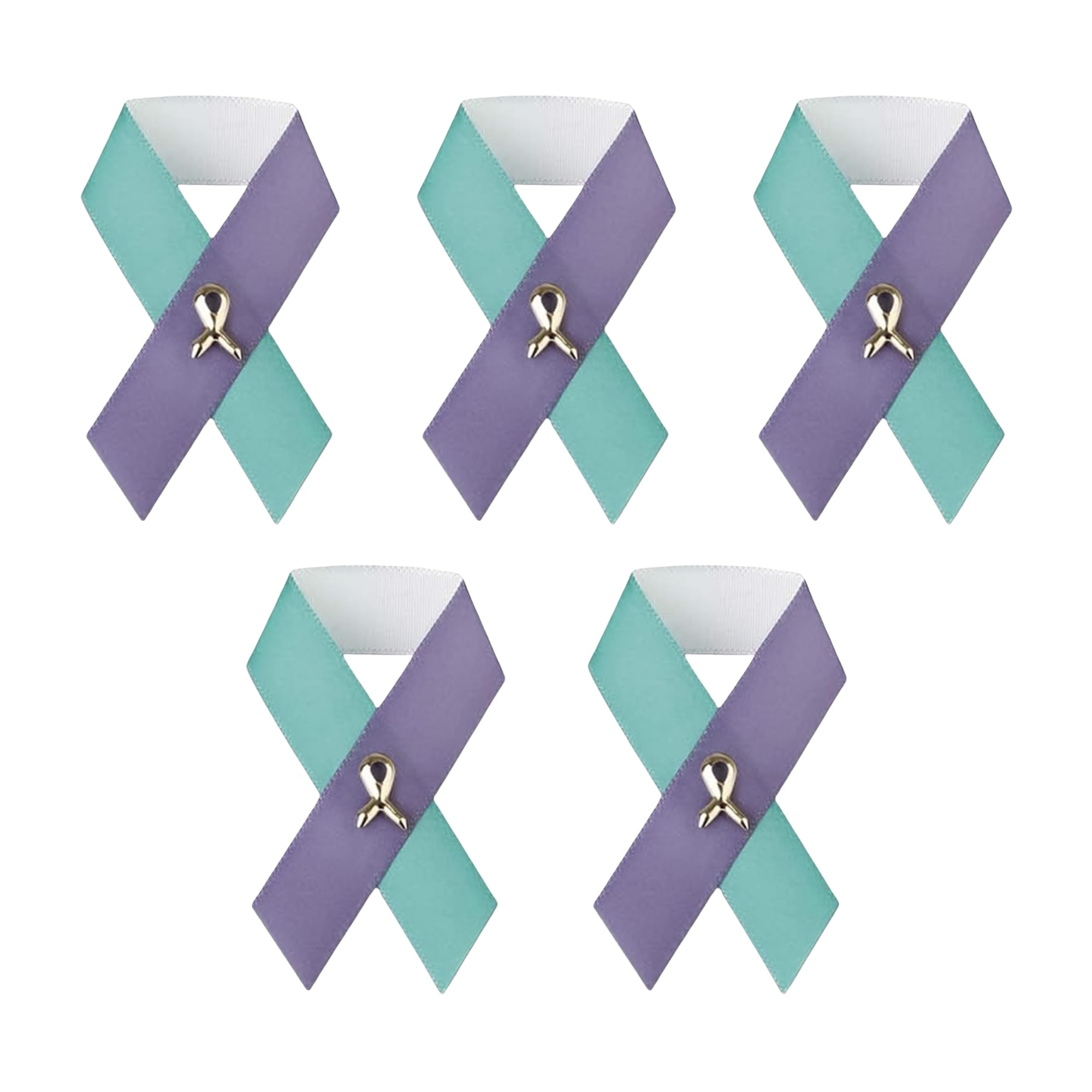1/2/5/10/25/50/100pcs Satin Awareness Ribbon Pins (Pick your color), for Cancer &amp; Disease Awareness, Bulk Quantities for Fundraising, Events, Gift Giving