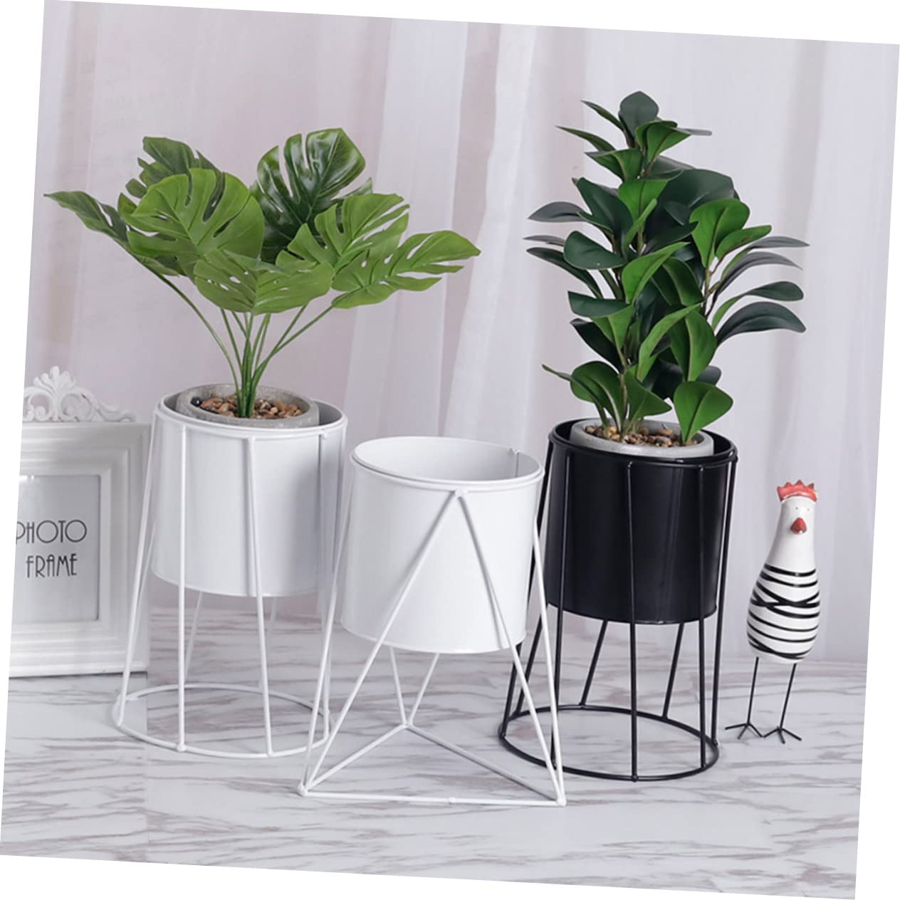 Parete Vasi da Fiori in Metallo Moderno Vaso Sospeso Rotondi Fioriera
