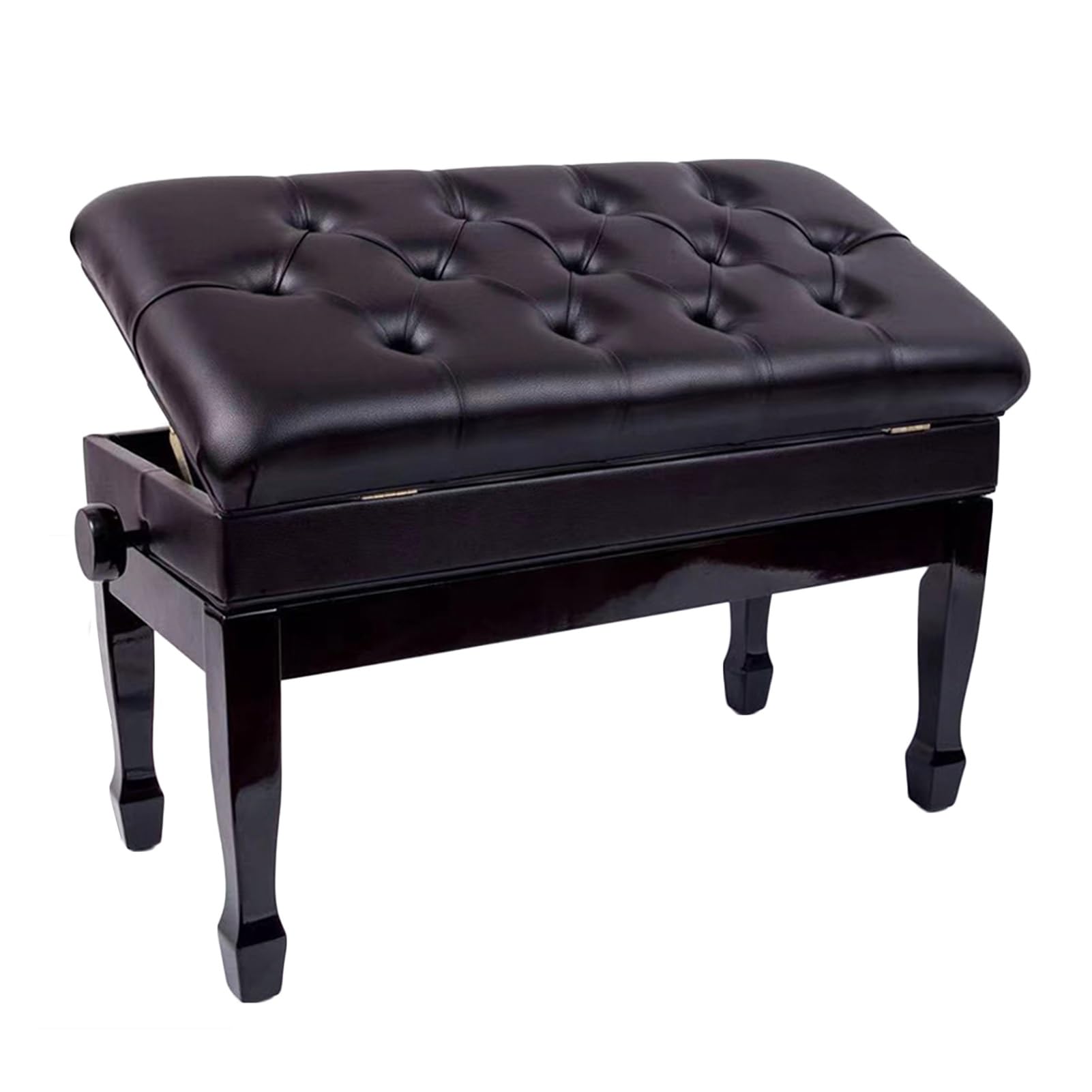 Sgabello regolabile per pianoforte, con capacità di carico 881IBS, adatto per bambini, adolescenti, adulti e anziani, colore nero