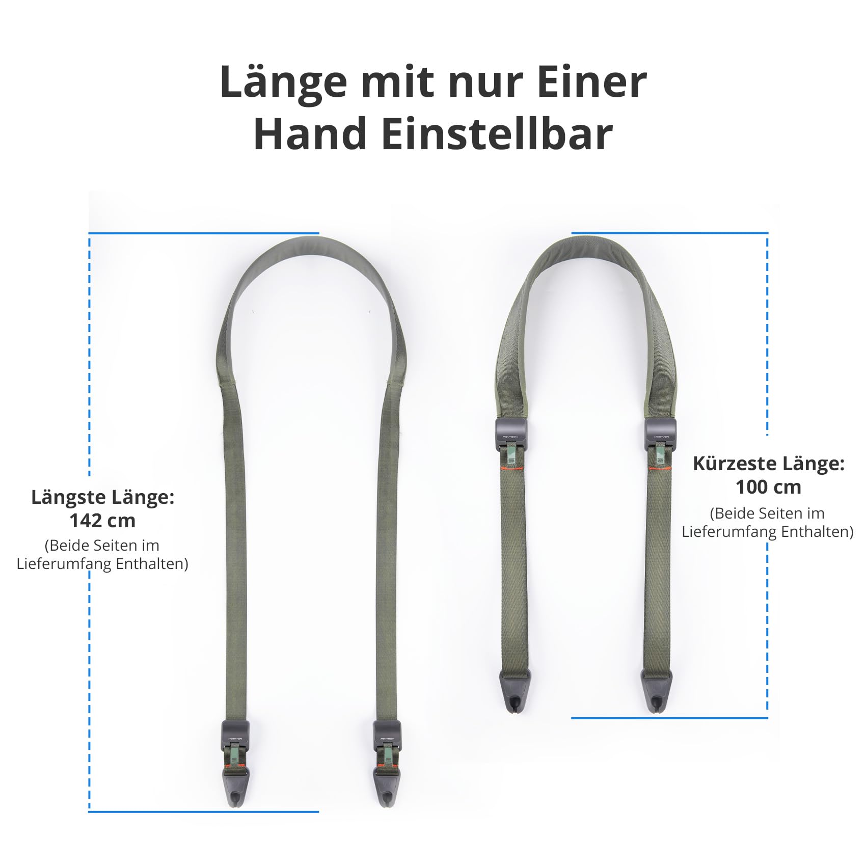 PGYTECH Kamera Schultergurt Breit Kameragurte für Fotografen 110-152 CM Verstellbarer Schnellverschluss Kamera Nackengurt für DSLR SLR