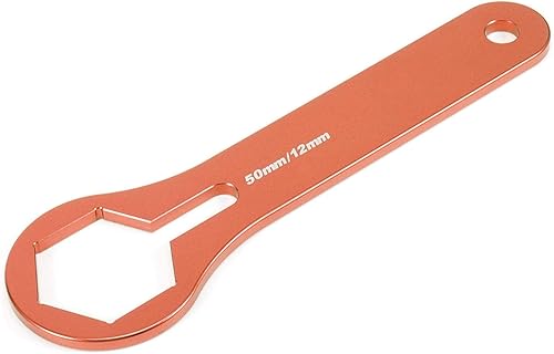 Miniatura 6 de Llave de horquilla, 0.197 in Motor Amortiguador Suspensión Horquilla Llave Herramienta Ajuste para 125 15 25 35 45 55 sx xcwp (naranja)