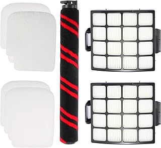 Brush Roll and 2 Filters Kit Replacement for Shark Stratos DuoClean PowerFins AZ3002 AZ3000 Upright Vacuum Cleaner
