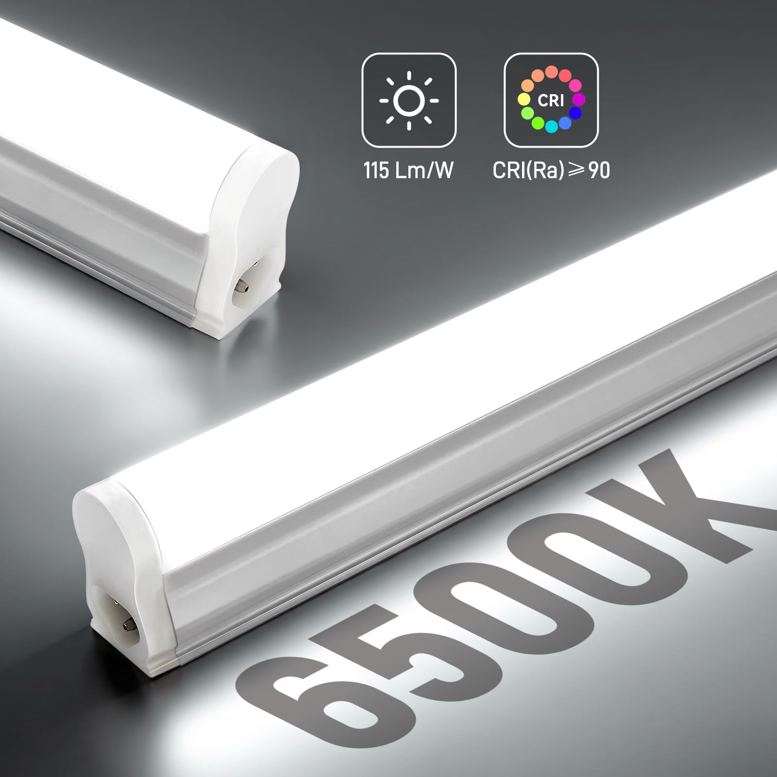 Pak Lampa warsztatowa LED 1,2 m, 2300 lm, 6500 K, zimna biel, 20 W, super jasna, niezawodna, sufitowa i podszafkowa, do warsztatów