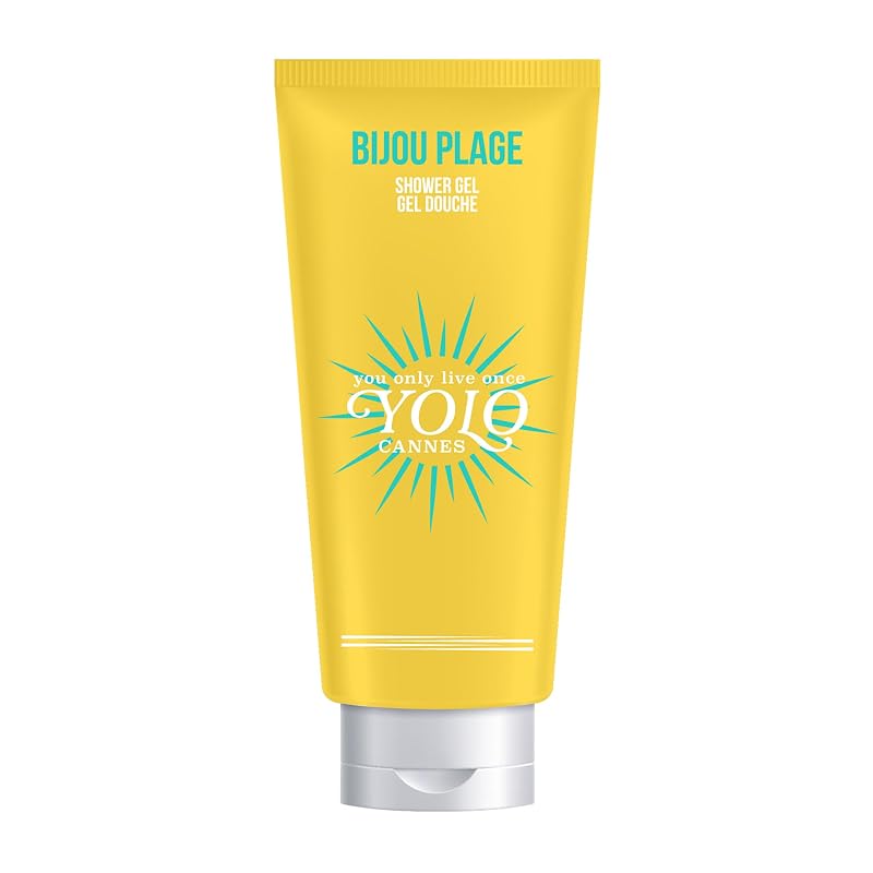 Gel de banho corporal Bijou Plage YOLO CANNES com fragrância de coco, baunilha e caramelo — 94 mL