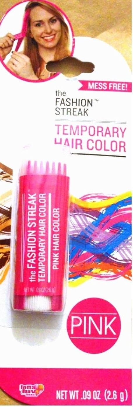 Lotta Luv Beauty Fashion Streak Temp Hair Color Washes out (pink)