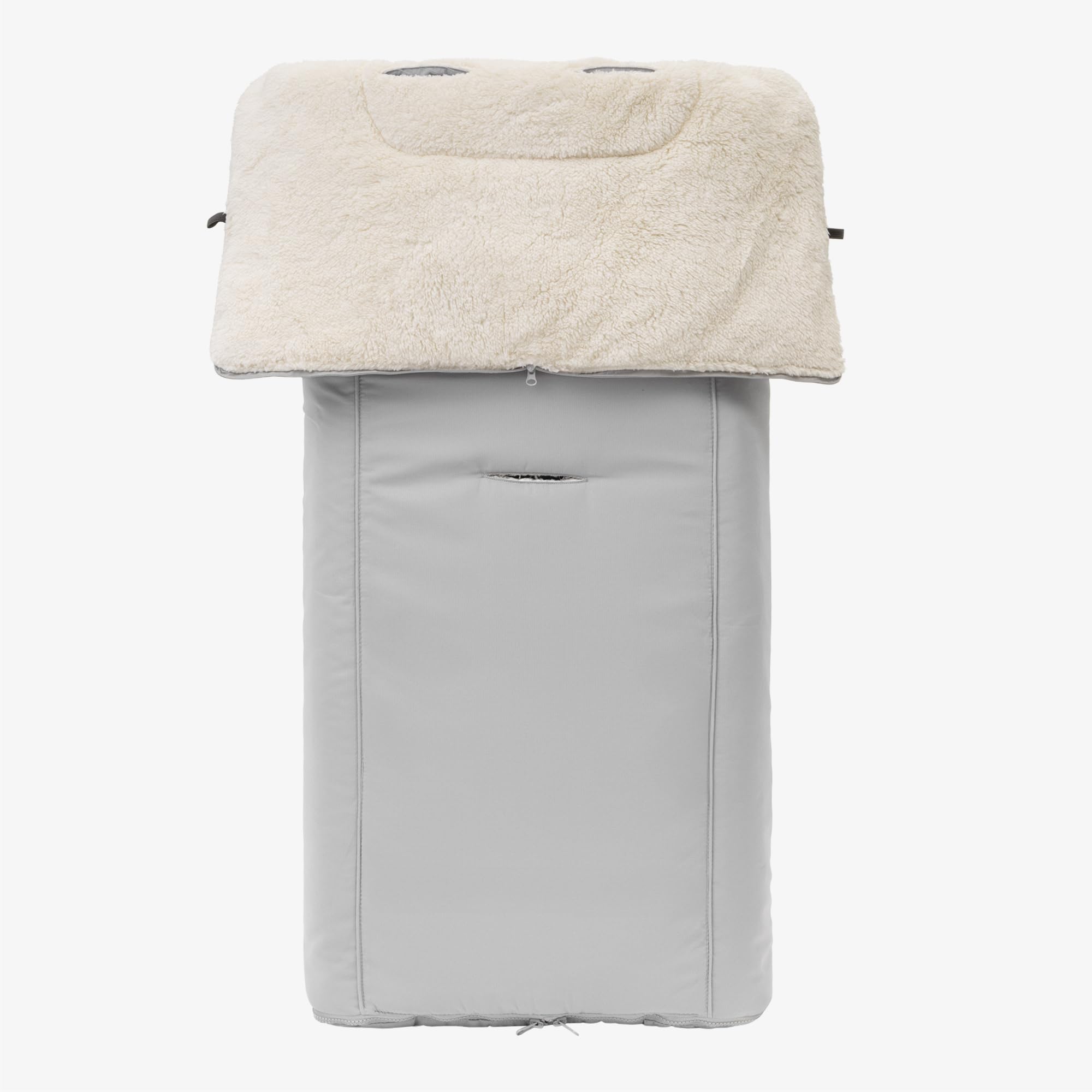 Navaris Sacco Passeggino Invernale Extra Large - Sacco Termico Passeggino Universale Grande - Coprigambe Carrozzina Neonato Bambino - Impermeabile con Cerniera - Da 12 a 48 Mesi - Grigio Chiaro