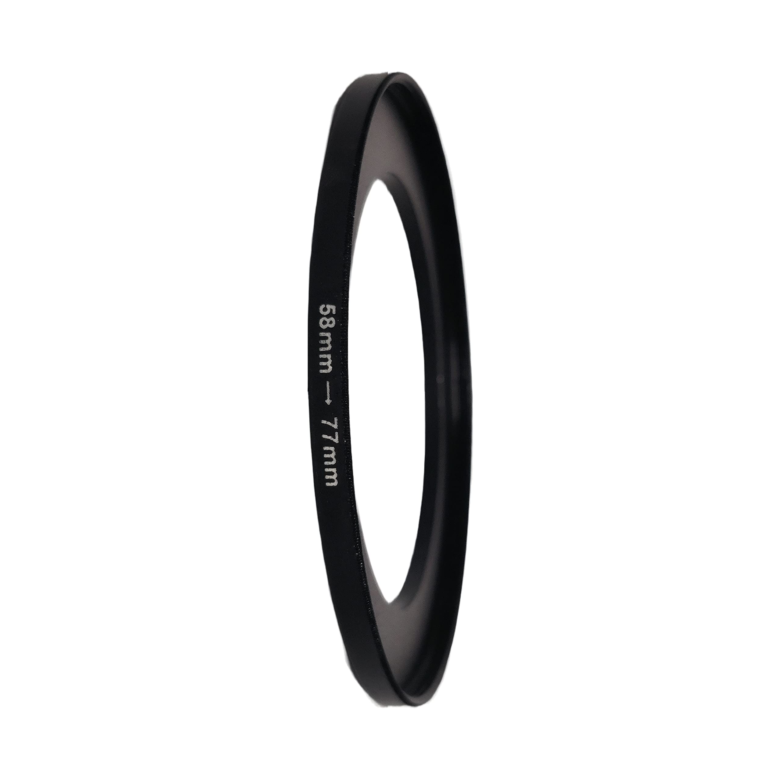 hanumex step-up ring adapter, 58mm to 77mm, metal build for dslr camera lenses