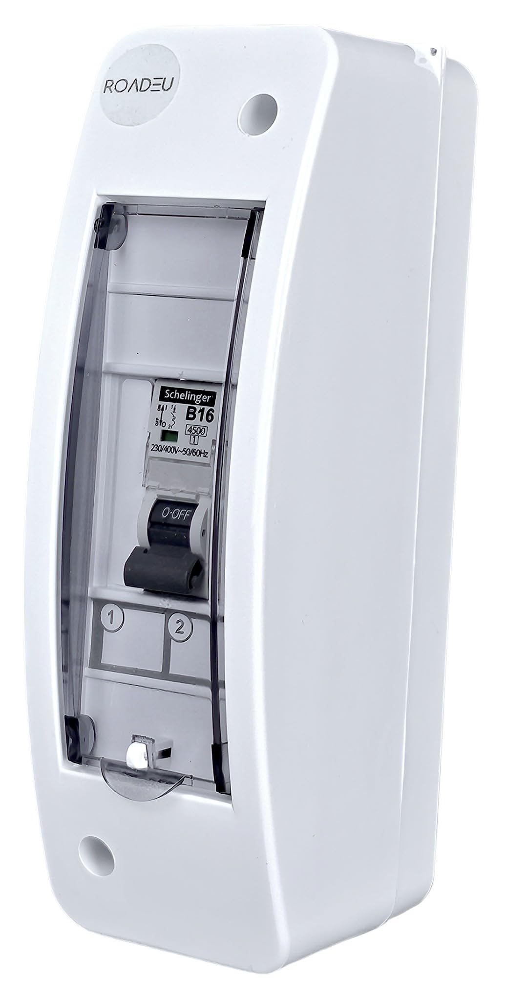RoadEu - Caja cuadro electrico con Interruptor automático B16A 1P 230V - Ideal como distribuidor de pared para talleres, cobertizos o jardines