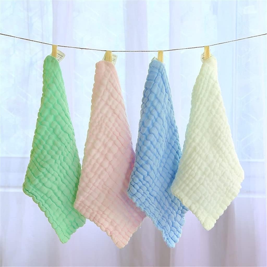 Face Soft Towel Cotton Gauze 6 Layers Wash Cloth Saliva 10pcs Mixed Colors