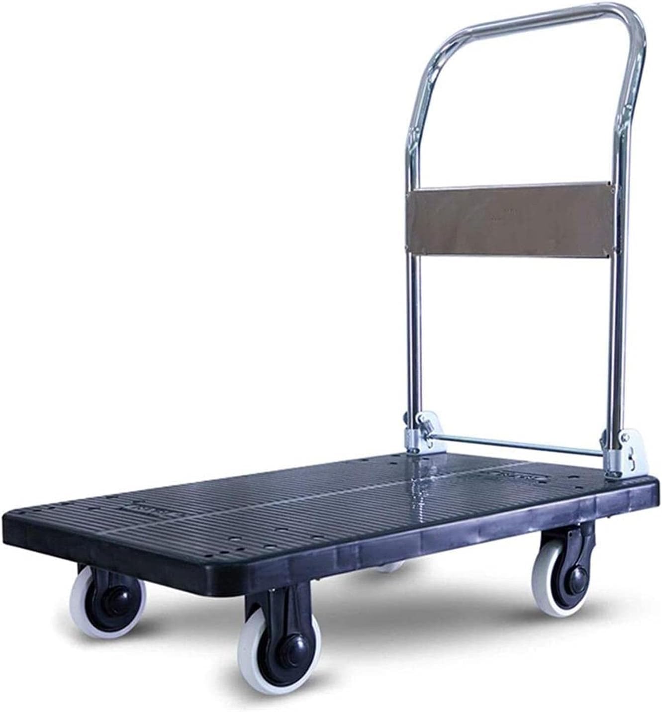 Carrello a Spinta Carrelli a Mano Carrelli Multiuso Carrelli a Piattaforma Carrello Pieghevole con Ruote Carrello Pieghevole per carichi Pesanti, 90x60cm