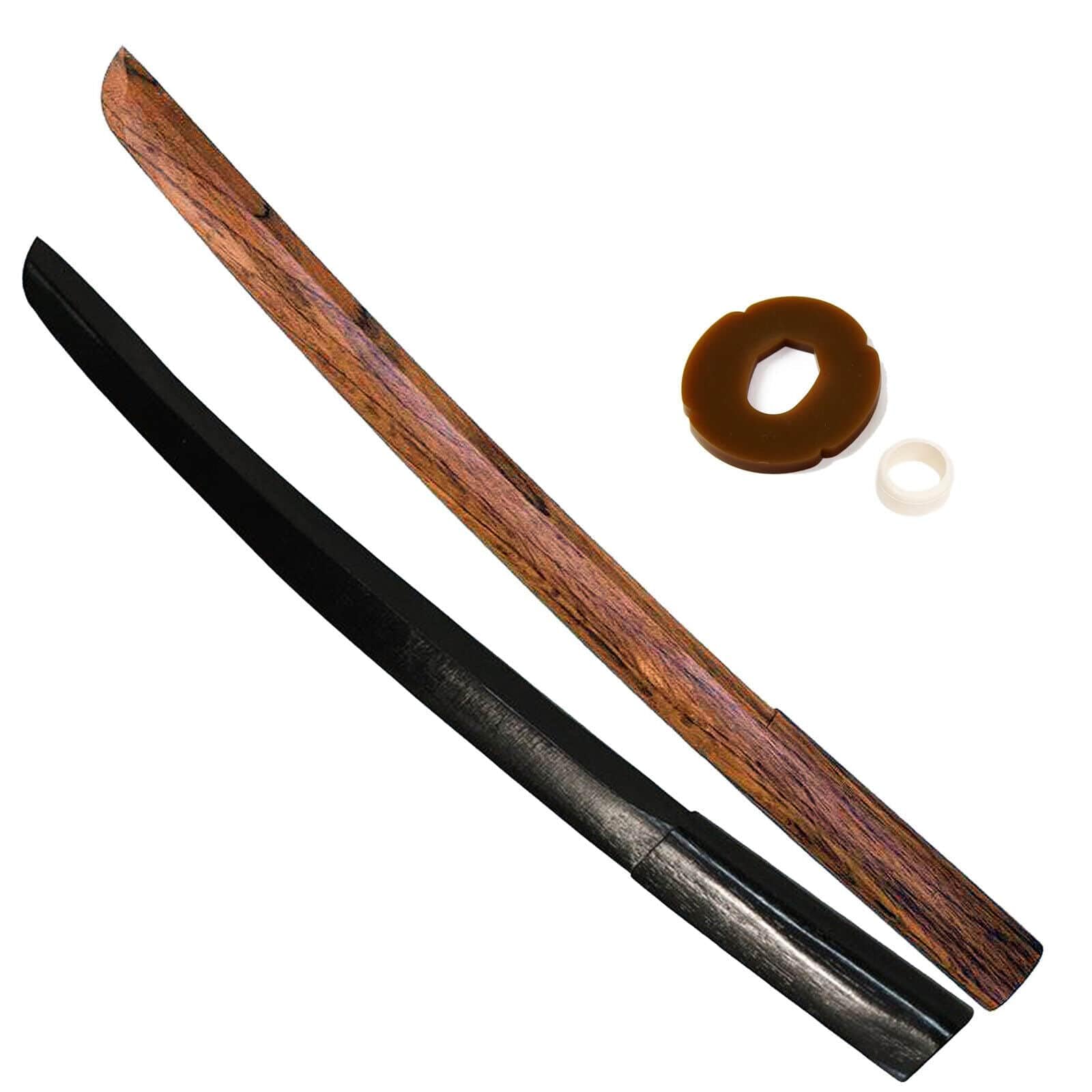 Shoto de madera negra Suburito, Bokuto - Entrenamiento para Aikido, Iaido, Kobudo, Kendo.