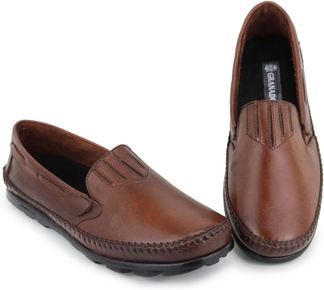 Sapatilha Masculina em Couro Legítimo, Calce Fácil, Estilo Esportivo