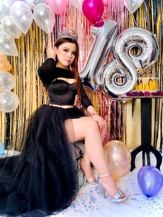 Image of Silver Number 18 Balloon 40 inch, 18 Number Balloons, 18th Silver Birthday Decorations, 18 Year Old Silver Party Supplies