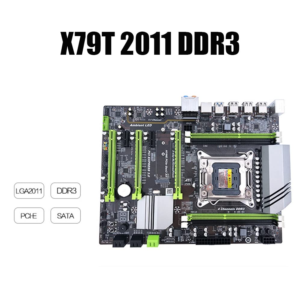 X79T LGA 2011 CPU Carte MèRe USB3.0 4 DDR3 Carte MèRe Ordinateur de Bureau Carte MèRe