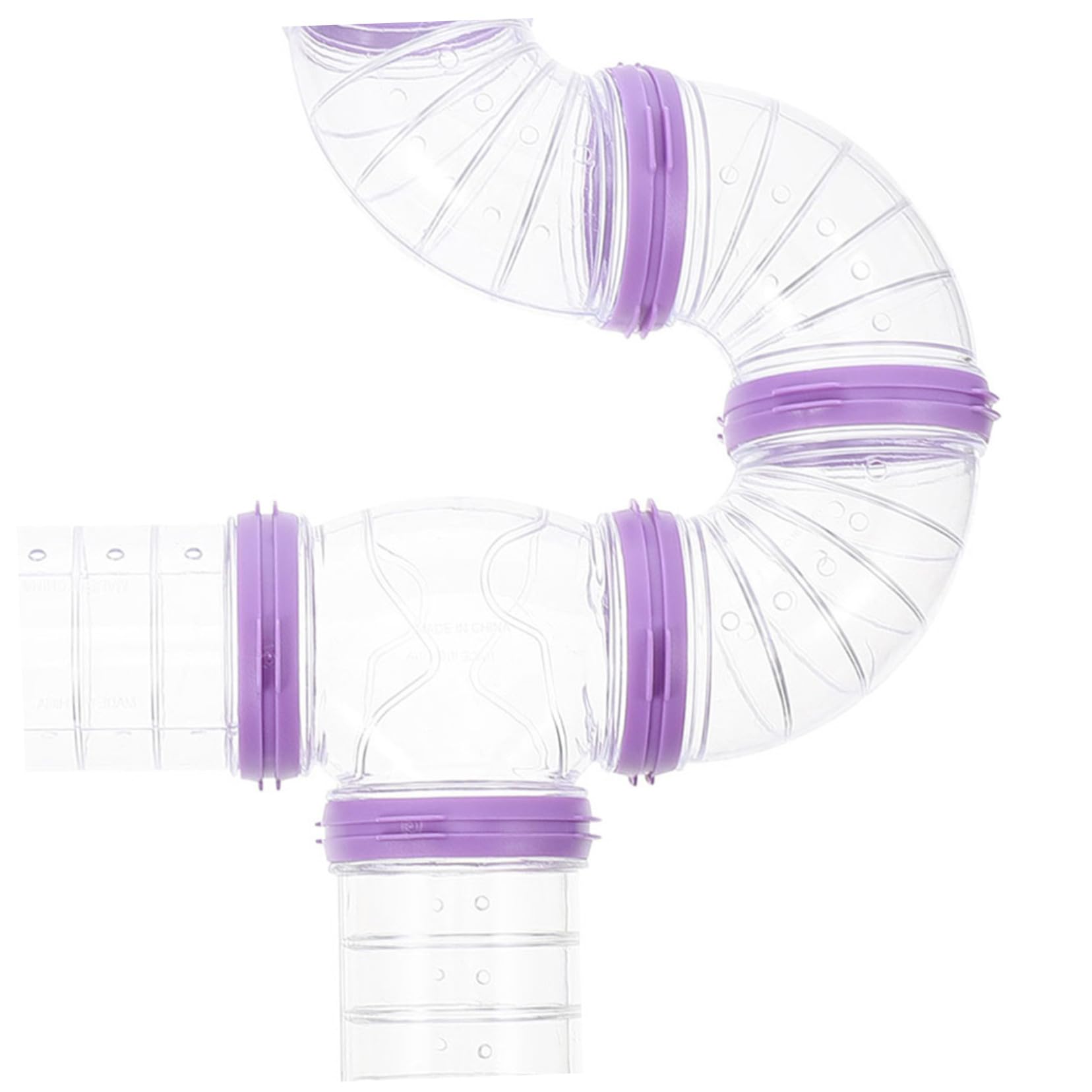 VICASKY 32 Stck. Teiliges Hamsterkäfig Zubehör DIY Transparentes Röhrensystem Robustes Außentunnelspielzeug für Hamster Eichhörnchen Igel Einfach zu Montieren Erweiterbar