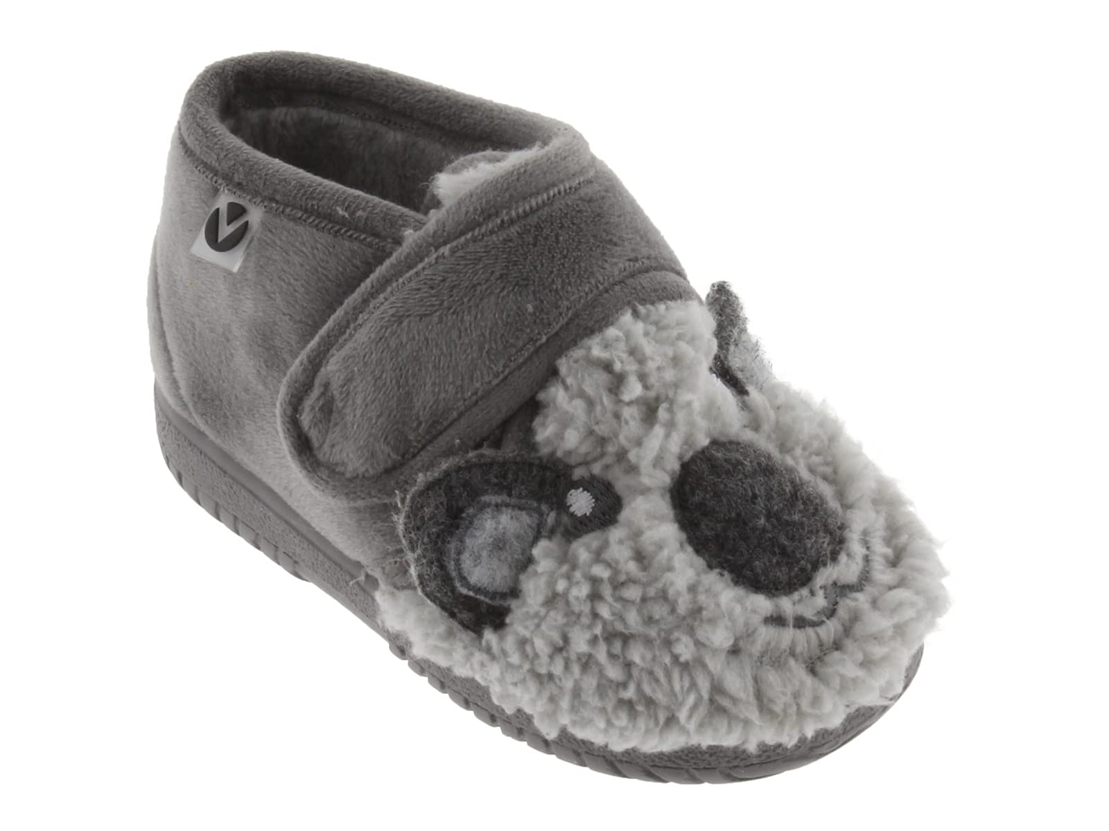 victoria Geschlossene Hausschuhe Ojalá 105119 | Fell Tierchen & Klettverschluss & Passende Sohle für Kinder Unisex