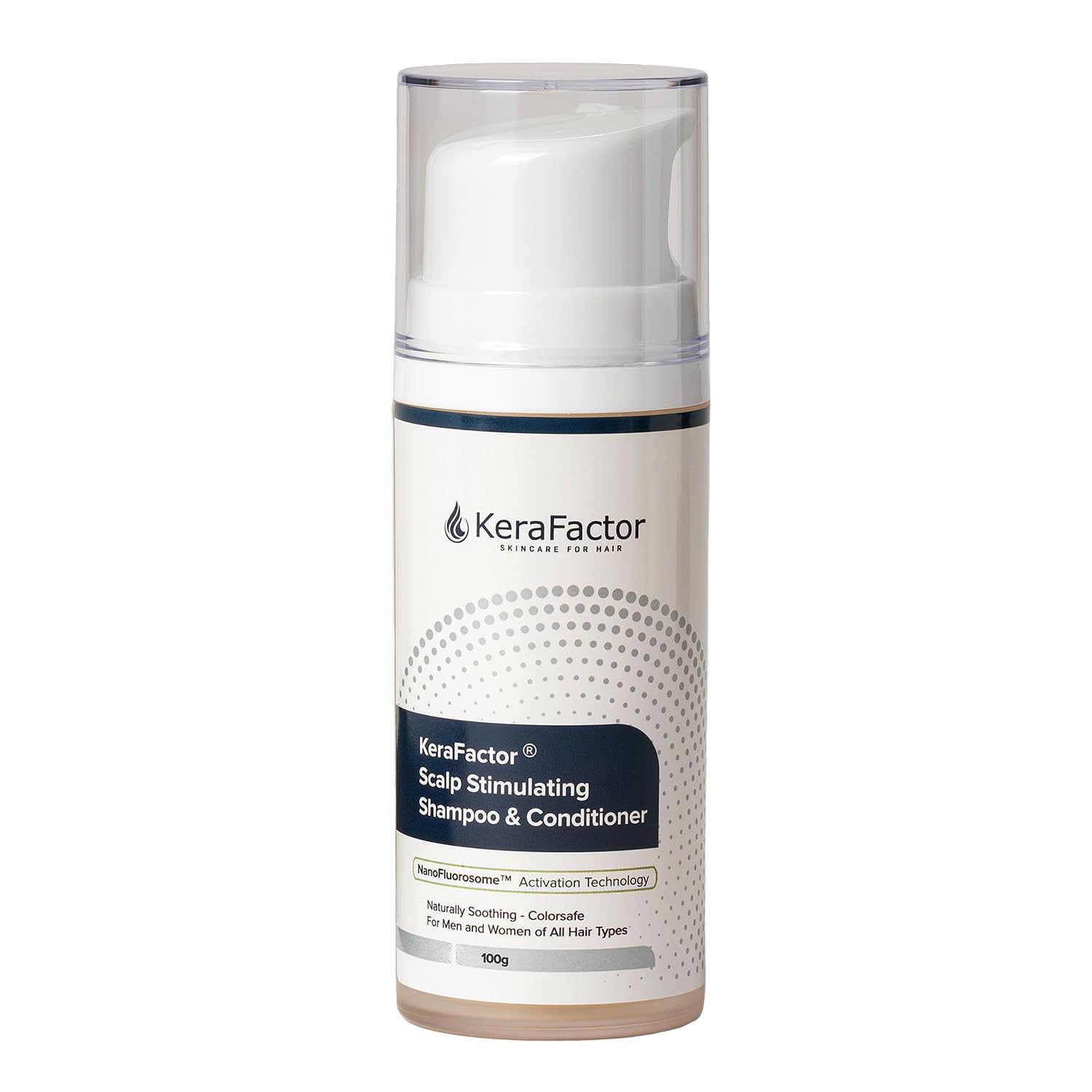 KeraFactor 2‑in‑1 Scalp Stimulating Shampoo & Conditioner - Drug‑Free, Sulfate-Free & Paraben-Free - Growth Factor, Formula for Fuller, Thicker Looking Hair - 100ml