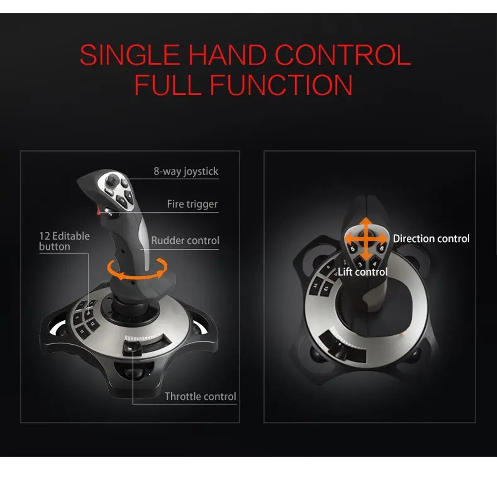 Amazon.com: PC Flight Simulation Joystick, USB Gaming Flight