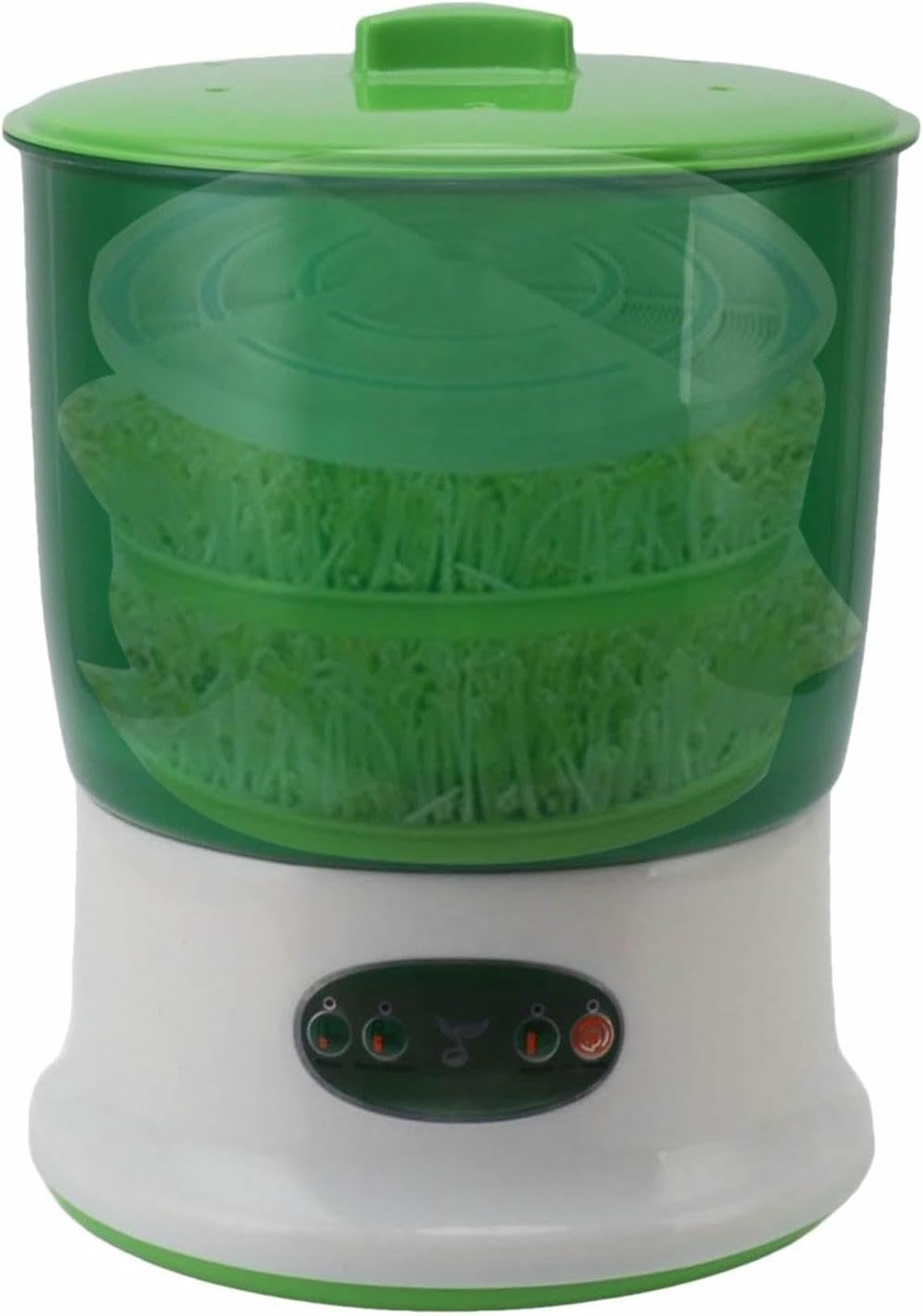 Máquina automática de Cultivo de brotes de Soja | 2 Capas de brotes de Soja | Germinador de Gran Capacidad y Placa de presión para brotes de rábano, Hierba de Trigo y brócoli