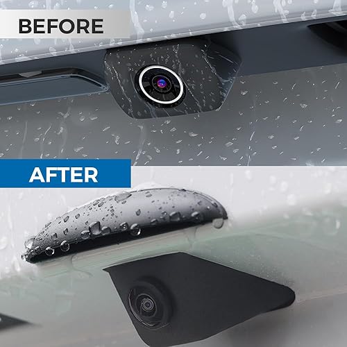 Miniatura 5 de Cubierta de cámara de respaldo de visión trasera, protector de cámara de respaldo de automóvil antilluvia, protector resistente al agua para cámara