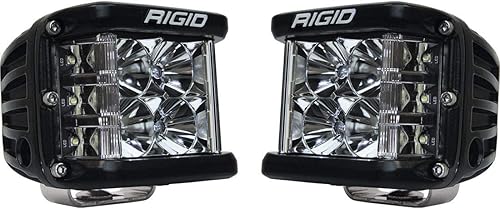 RIGID 262113 D-SS PRO - Luces LED de inundación con carcasa negra, (juego de 2 luces LED), 262113