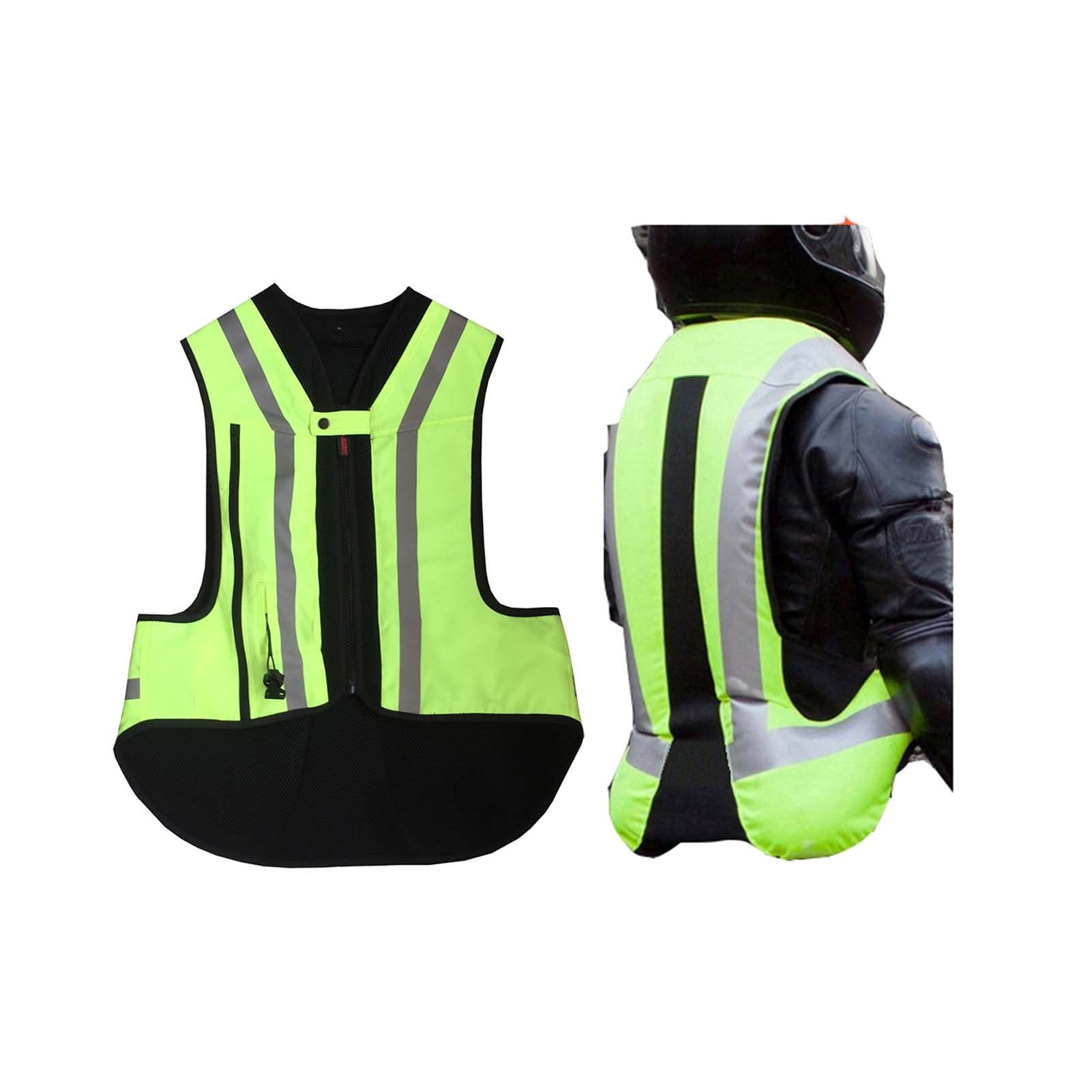 Kamizelka motocyklowa z poduszką powietrzną, odblaskowa, nadmuchiwana, wyścigowa, z siateczkową konstrukcją 3D, do sportów jeździeckich, off-road, ochrona przed upadkiem