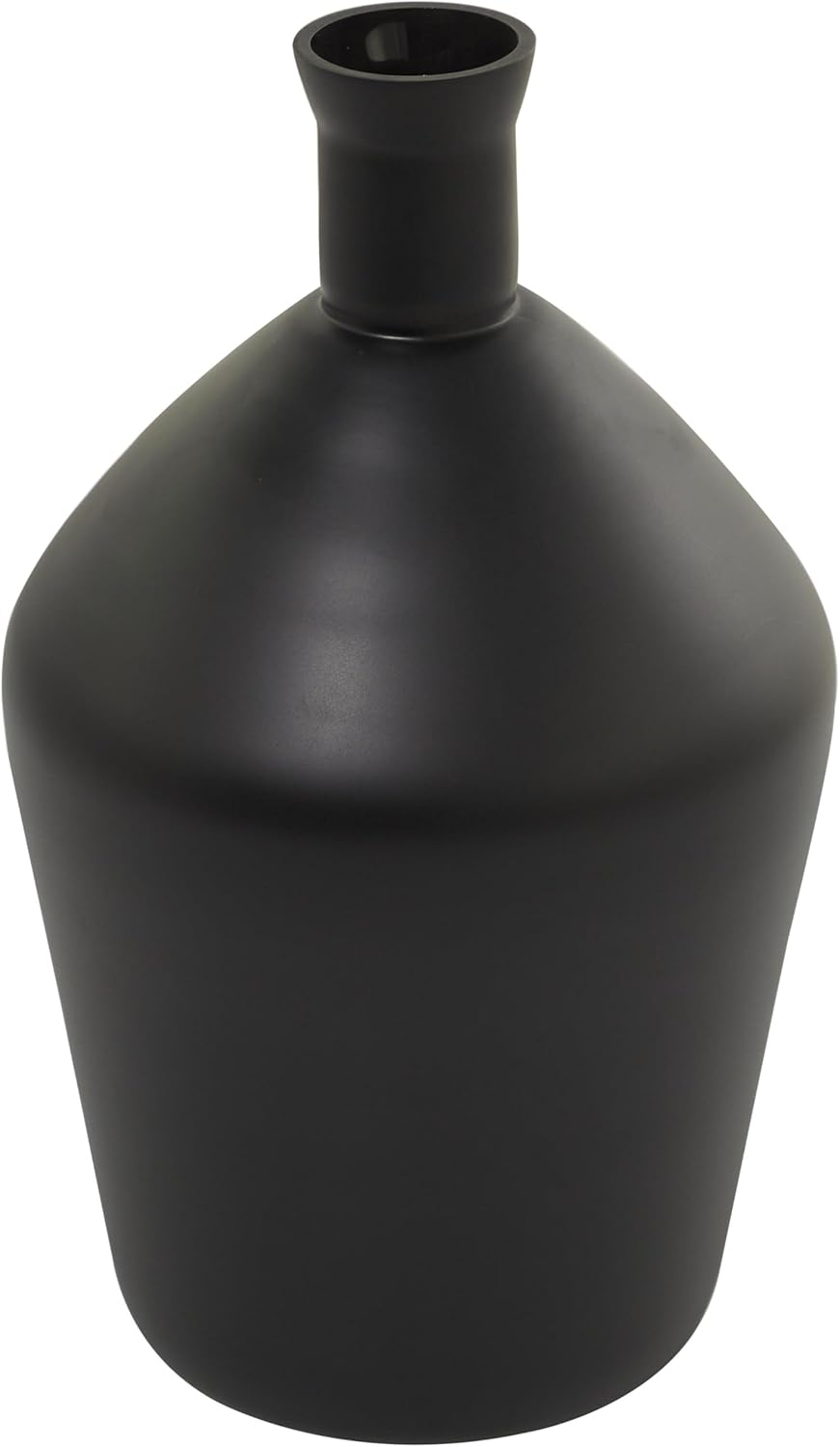 Deco 79 Glass Vase, 9" x 9" x 15", Black