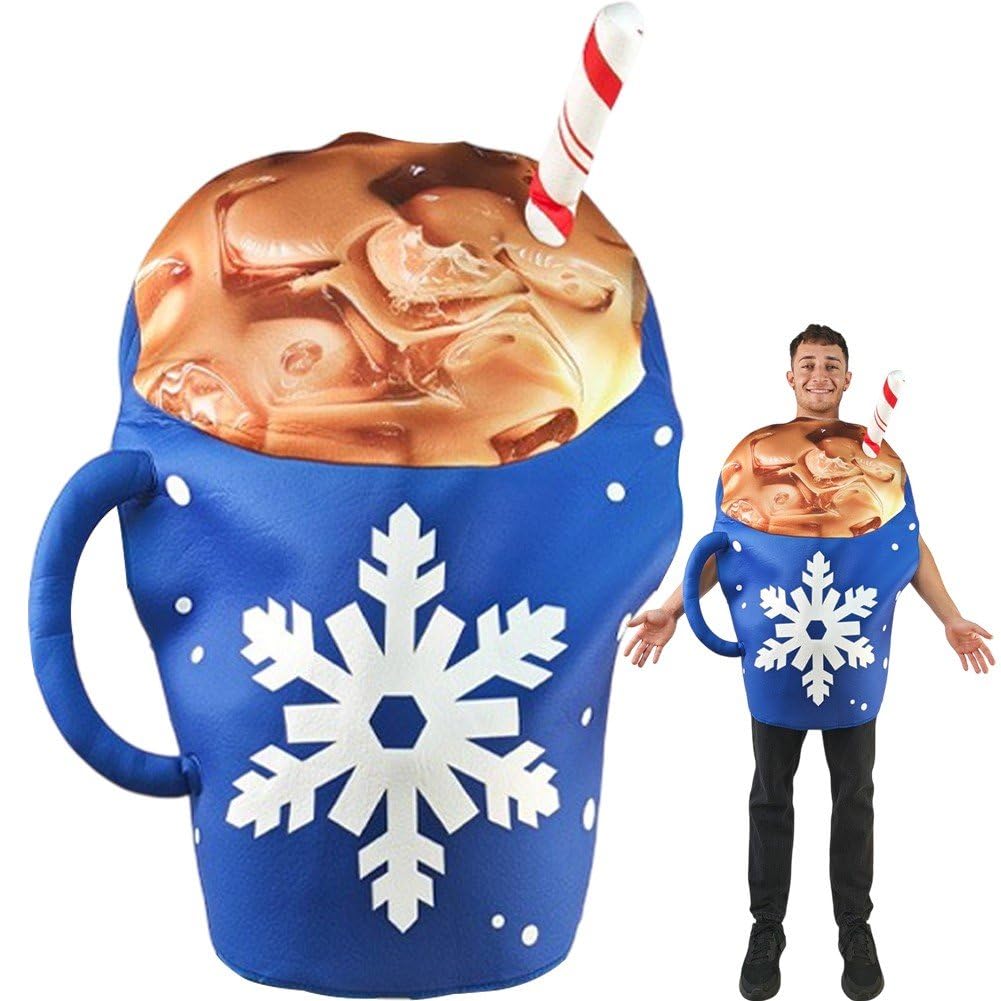 Costume de tasse de café au lait déguisement de nourriture amusante adulte