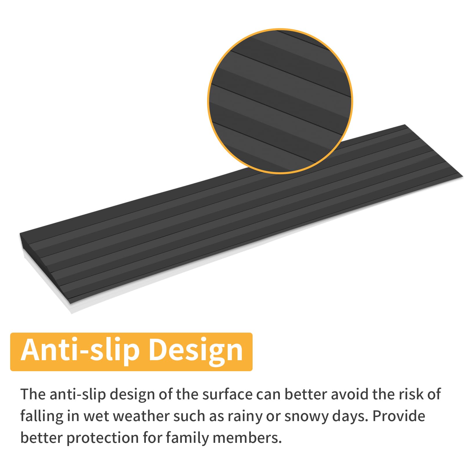 Drempelhelling, rubberen rolstoelhelling, zelfklevende deurvloerovergangsstrip, deurstrip trim helling, drempelstrip voor deuropeningen, tapijt, vloertegelrand (1,5 cm bruin, 1 m