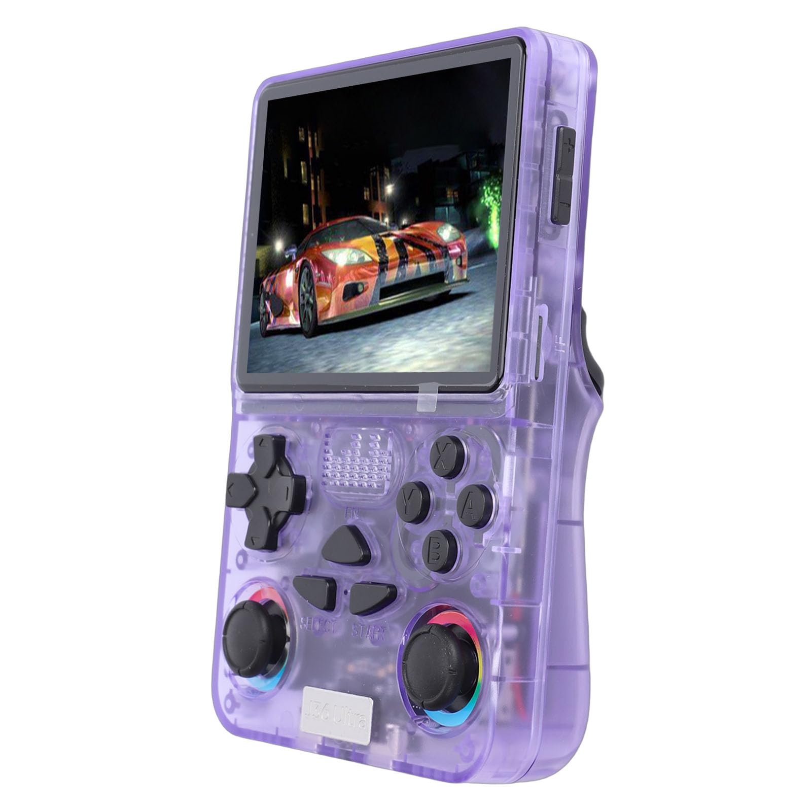 Console per Videogiochi retrò, Spazio di Archiviazione da 64 GB, Batteria a Lunga Durata, Schermo da 4 Pollici, Adatto a Tutte le età, Octa Core, 5.1, Gioco per Doppio Giocatore (Viola)