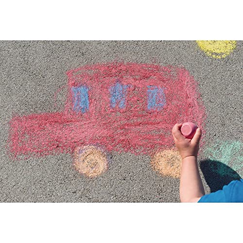 Colorations Chunky Chalk Eggs, Set of 18, for Kids and Toddlers, Easy Grip, Non-Toxic, Assorted Colors, 2 1/8 X 1 1/2 inches, Outdoor Play, Create, Drawing, Assorted Set (CHALKEGG)