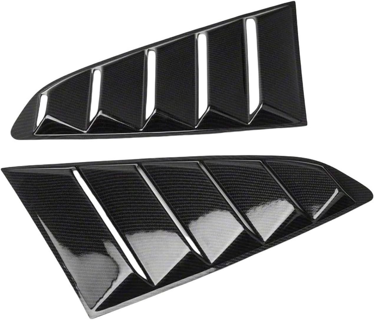 Compatible For Ford Mustang 2015 2016 2017 2018 2019-2023+ Rear Quarter Side Window Scoop Louvers Sun Shade Cover Wind Vent Air Deflector(CARBON)