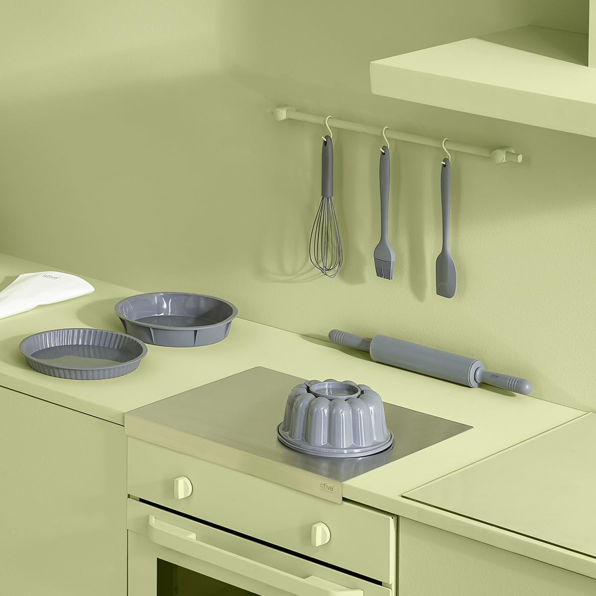 5Five - Tagliere e impastatrice in acciaio inox - 50x40 cm - Acciaio inox 430 ad alta resistenza - Accessorio da cucina