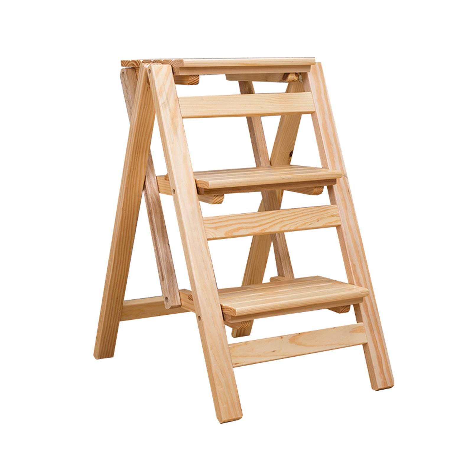 Tabouret-échelle portable et étagère de rangement 3 marches