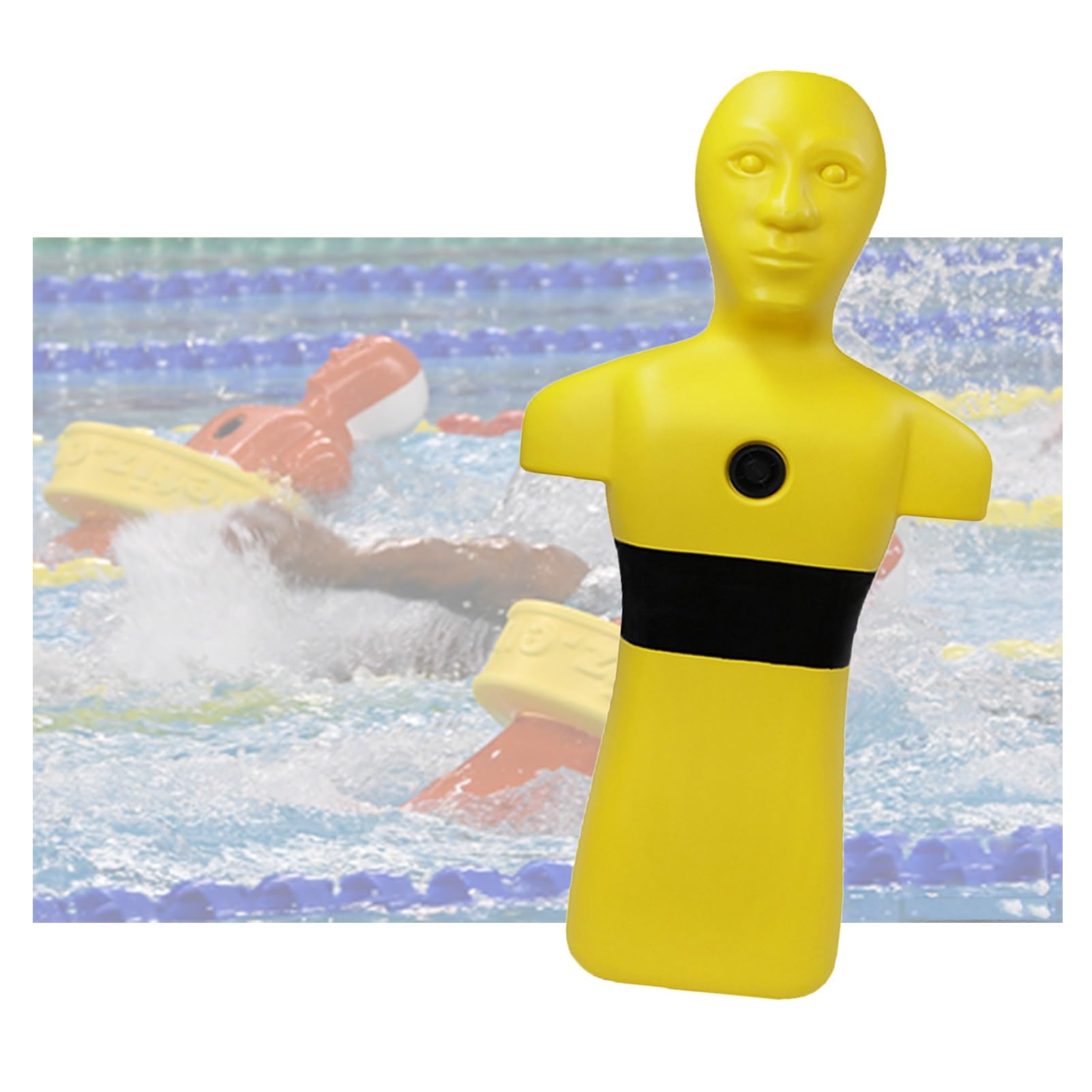 Chupete de entrenamiento de seguridad en el agua para prevención de ahogamientos, diseño de drenaje rápido para adolescentes y adultos