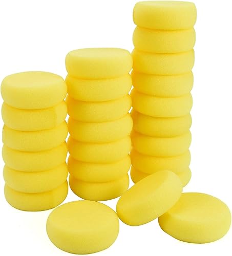 YoleShy 25 esponjas de pintura, esponja de artista para acuarela, manualidades, cerámica, arcilla, cerámica, pintura facial y uso doméstico (2.8