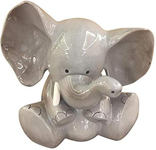 Blue Sky Ceramics - Banco de elefante gris, multicolor
