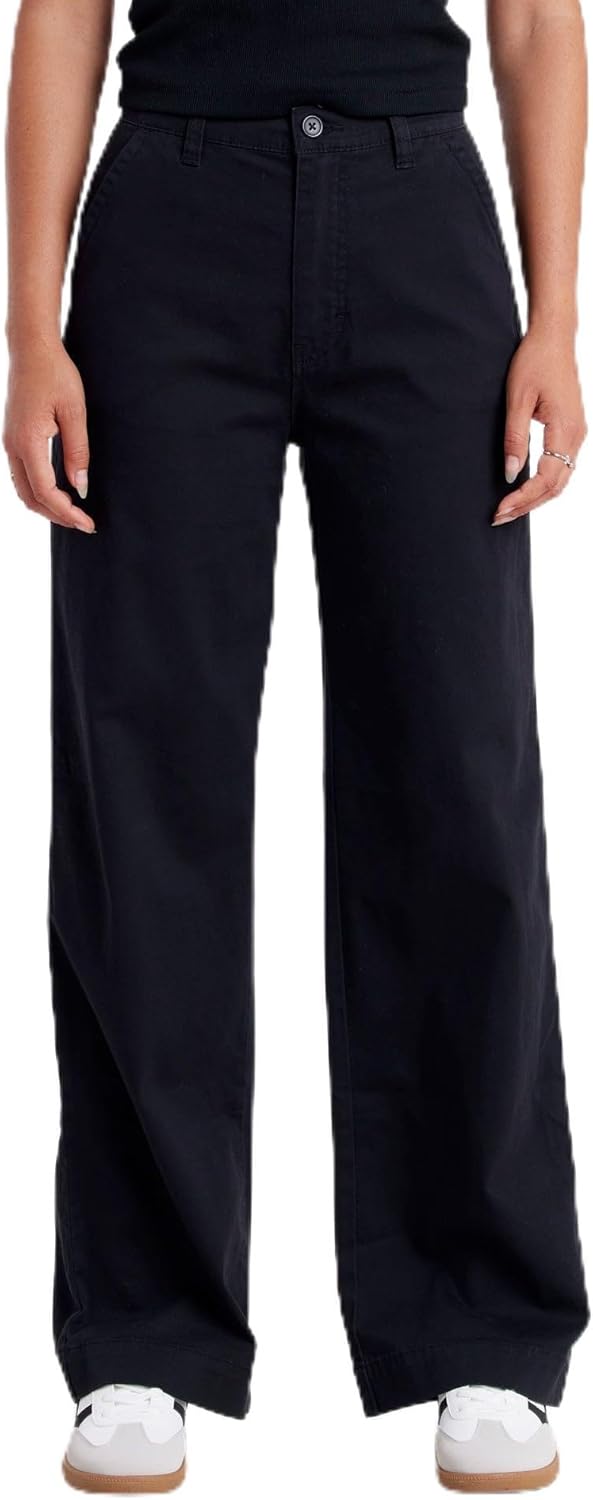 UNIONBAY Women's Stretch Twill Highrise Wideleg Pant