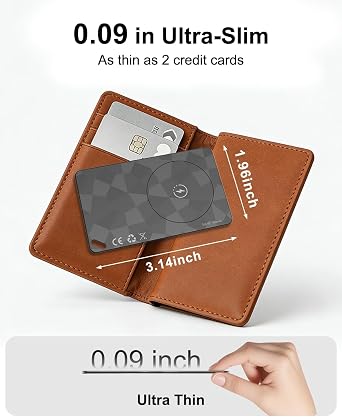 4 Pack Wallet Tracker Card (iOS and Android), 6-12 Years Battery Smart Card