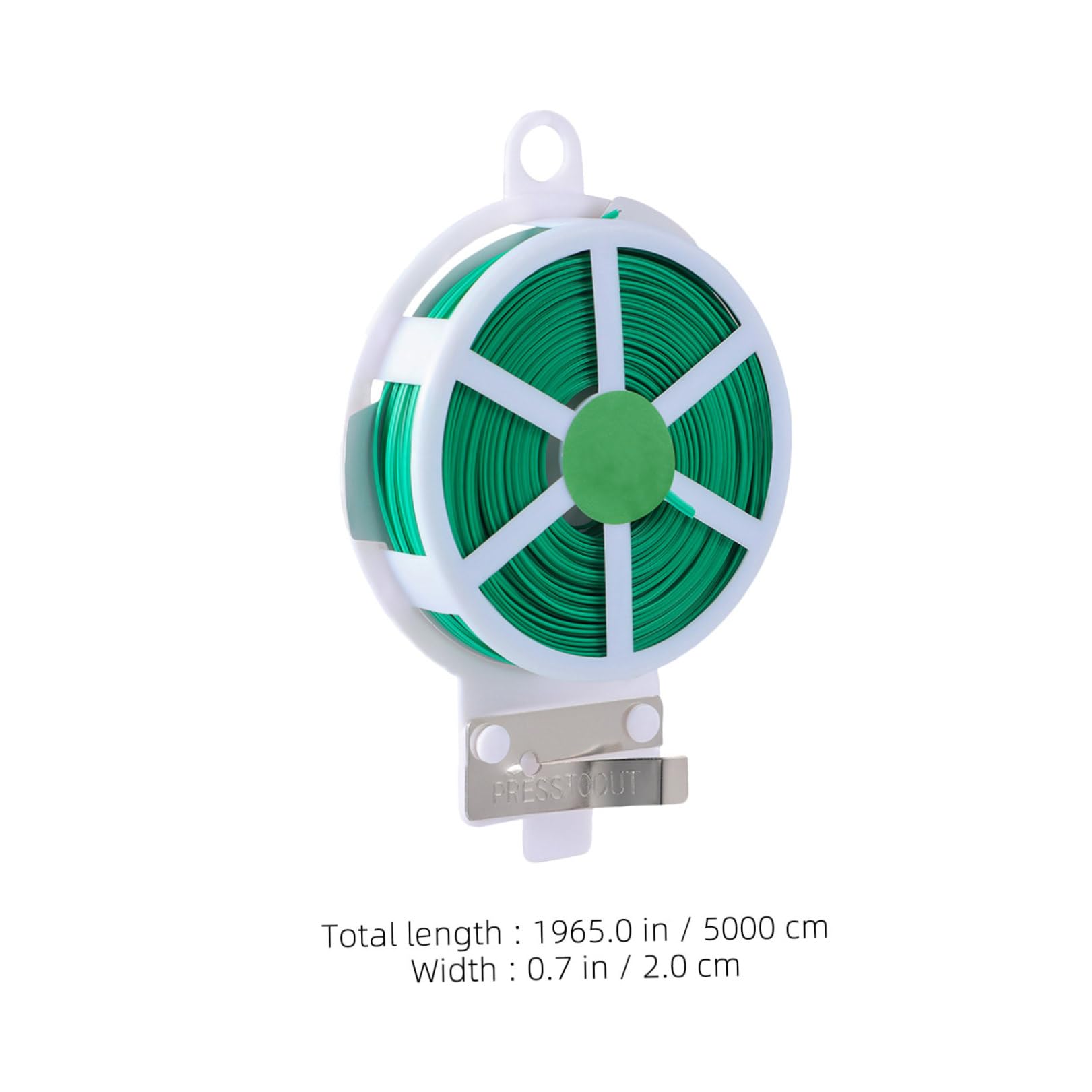 KESYOO Filo da giardino rivestito in plastica verde 12 rotoli da 50 m flange girevoli riutilizzabili per supporto e legatura flessibile delle piante in orticoltura e giardinaggio domestico