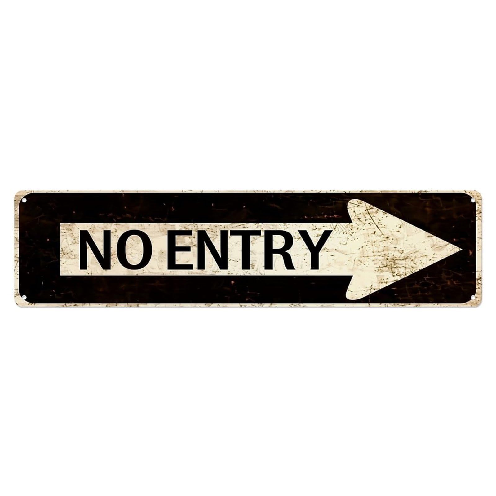 No Entry Arrow Sign Pattern Vintage Tin Sign Retro Metal Wall Decor Metal Poster, Home Bar Garage Farmhouse Cafe Wall Art Decoration 4x16Inch