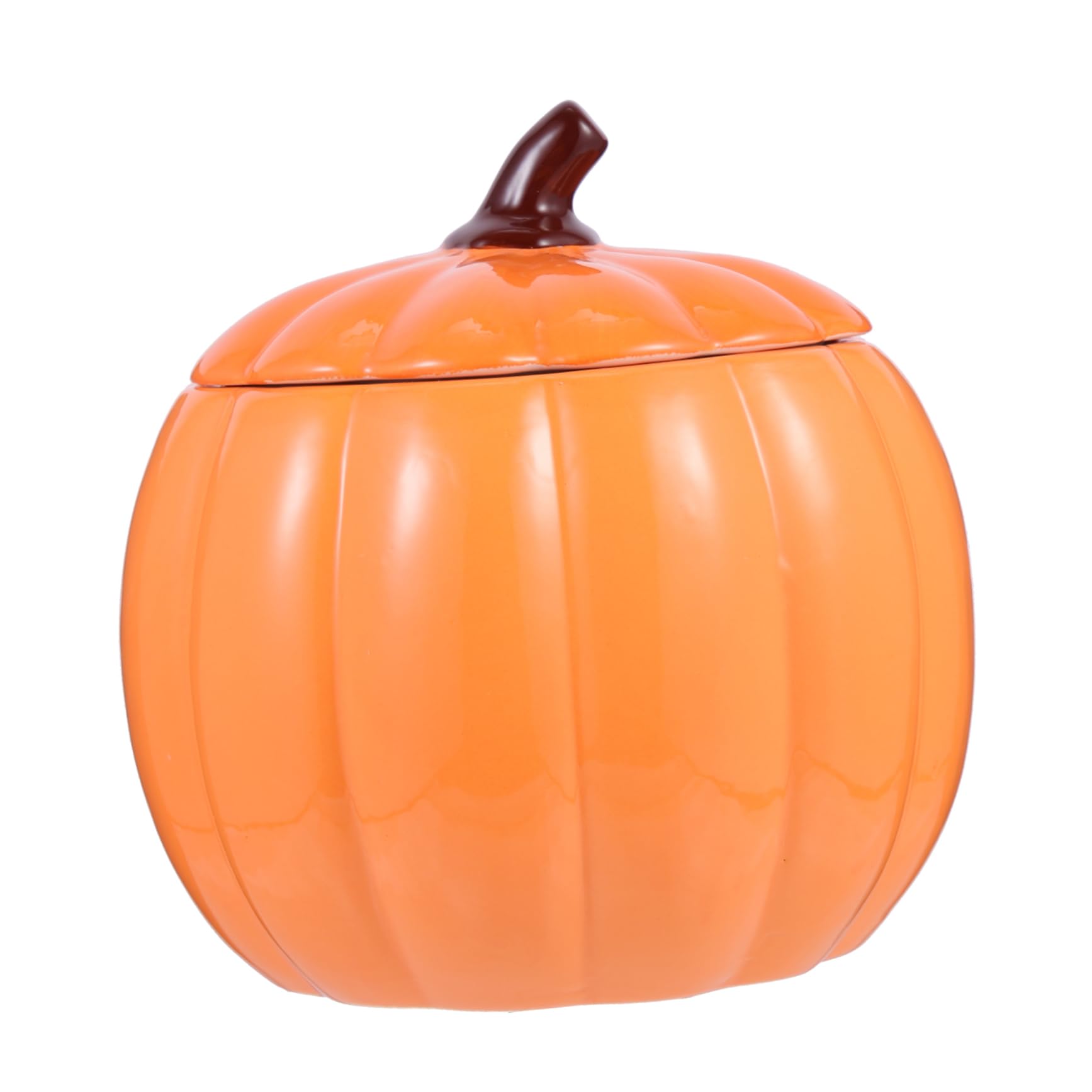 DECHOUS Barattolo Zucca in Ceramica Ciotola per Servire Cibo Contenitore per Alimenti Barattolo Forma di Zucca dei Cartoni Animati Ciotola per Zuppa da Festa