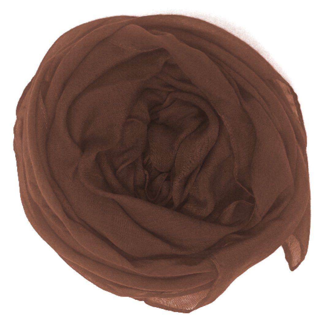 World Of Shawls Women's Bronze World Of Scarfs One Scarf Many Ways To Wear : Plain Hijab Sarong Shawl Wrap Cover- Up Sarong Cape (Bronze)