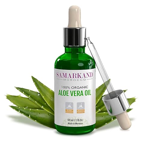 SAMARKAND Aceite de aloe vera 100% orgánico puro y natural 1.7 fl oz - Ideal para piel, uñas, labios, cabello, cara y cuerpo