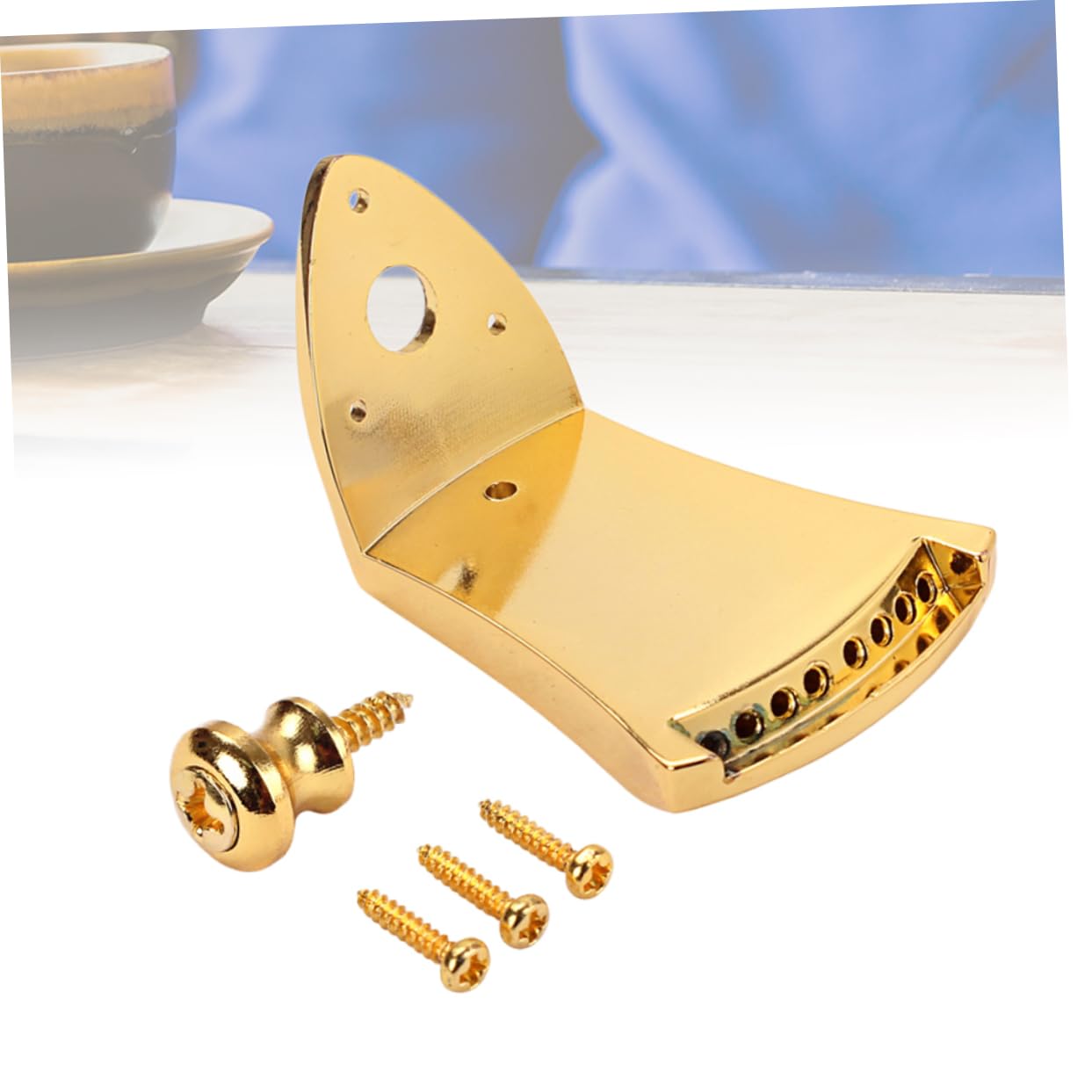 ibasenice 3pièces Metal Triangle Mandolin Tailpiece Doré Pour Mandoline Cordes Avec Vis Accessoire De Remplacement Élégant Et Pratique