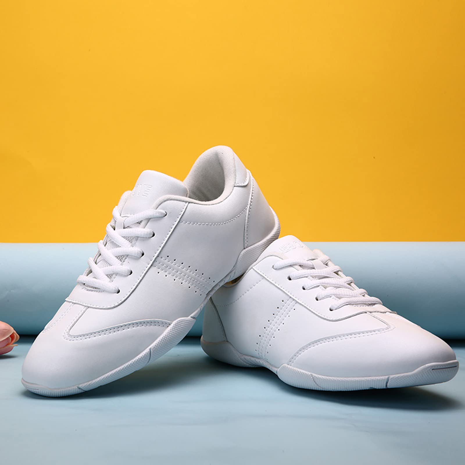 Scarpe da Cheerleading da Donna, Traspiranti, da Ballo, Leggere, Scarpe da Allenamento, Colore Bianco, per Fitness, Ginnastica, Yoga